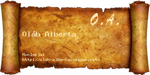 Oláh Alberta névjegykártya